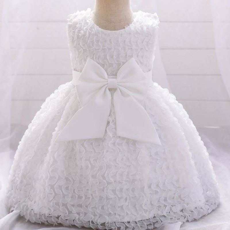 Baige tyttövauva vaatteet pallo puku prinsessa mekko pikkulasten muodollinen kastejuhlat Kids Kukka tyttö mekot L1979XZ
