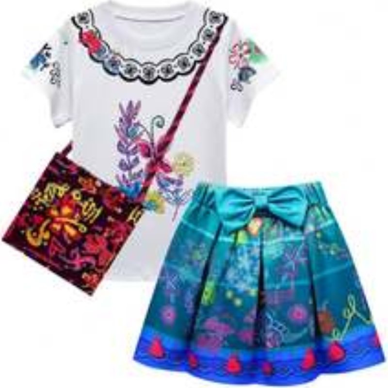 Baige Encanto Mirabel Madrigal cosplay -puku karnevaali Halloween Purple Princess -mekko