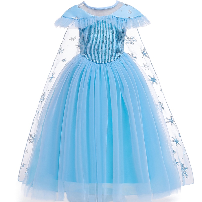 Baige uusi tuote Prinsessa pukulastennaamiainen Elsa Anna Fashion Girl Cutme Party Dress Girls