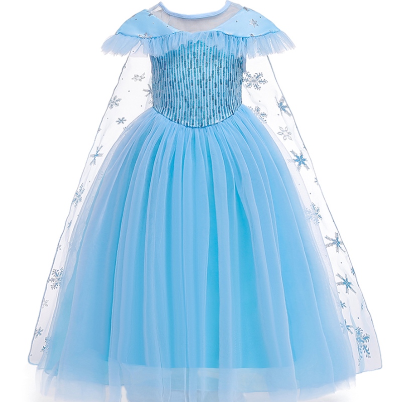 Baige uusi tuote Prinsessa pukulastennaamiainen Elsa Anna Fashion Girl Cutme Party Dress Girls