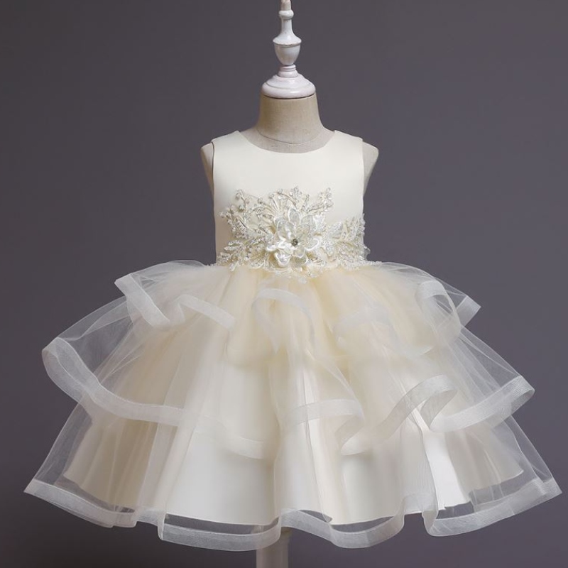 Baige Little Kid Baby Kid Flower Girl Summer Syntymäpäiväjuhlapuku Prinsessa Mekko 3-10 vuotta L5225