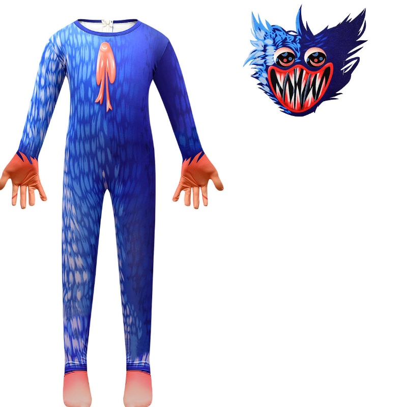 Unikon toistoajan peli Anime cosplay Halloween Scary Monster -puku Kids Syntymäpäiväjuhlat Jumpsuut