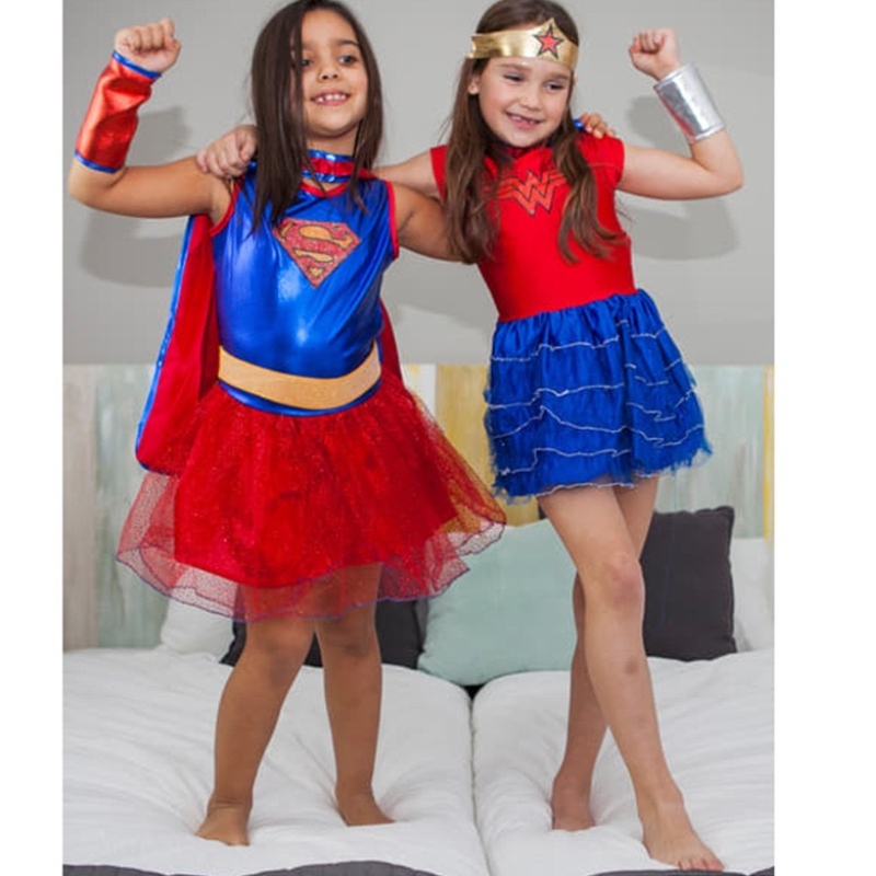 Hot Sale Justice League Child \\ Supergirl Tutu -mekko Halloween -pukut tytöille
