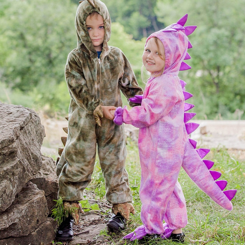 Lasten dinosaurusvaatteet cosplay hypSuit söpö tyrannosaurus rex jurassic -pukut