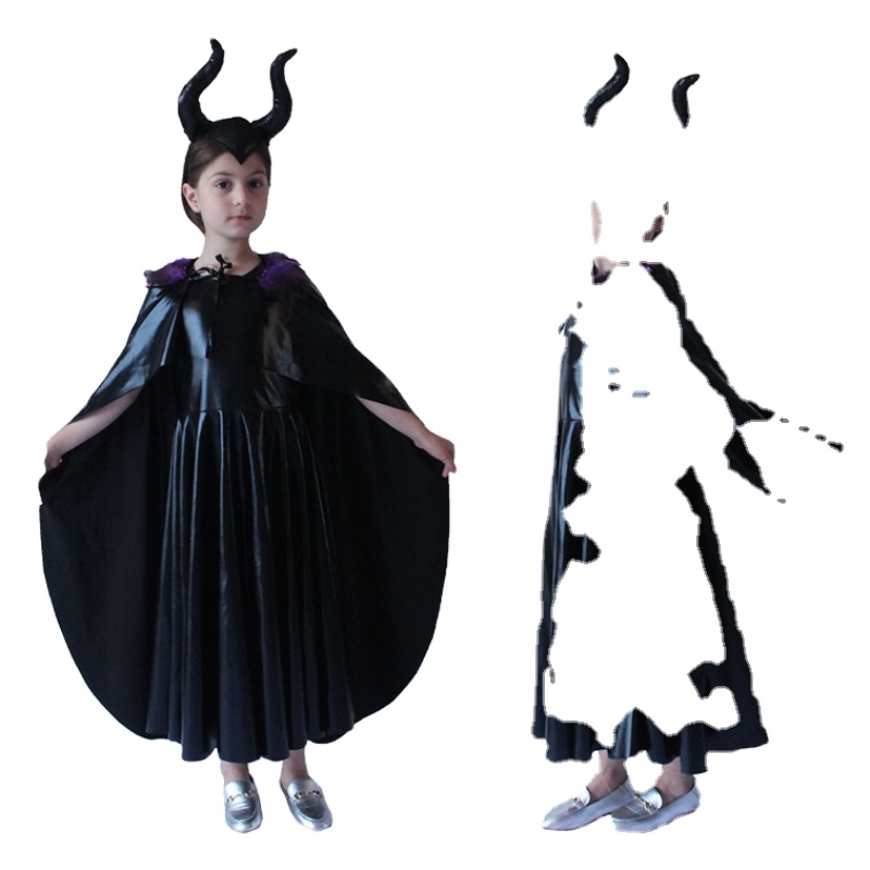Halloween -puvut Eurooppa ja Yhdysvaltain lapset mustatnoitanukkuvat loitsun cosplay -puvut