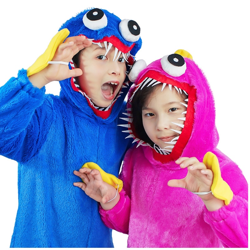 Uusi suunnittelu Kids Jumpsuit Poppy Playtime Cosplay Halloween -puvut pojille ja tytöille