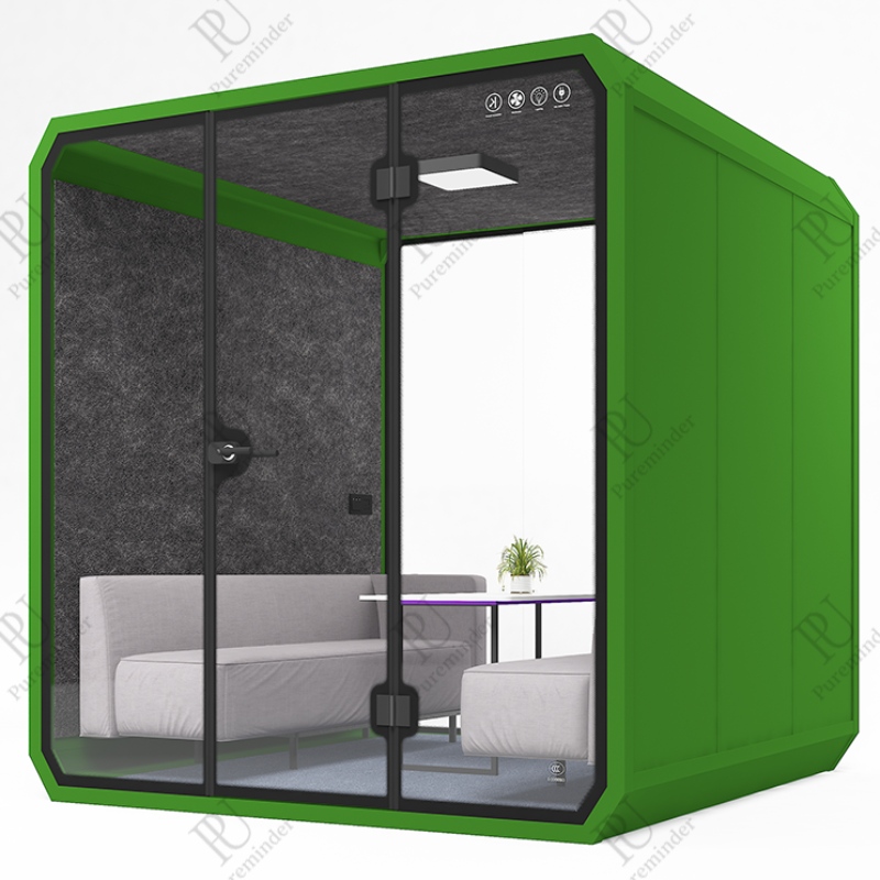 Pureminder XL -koko äänieristetty Booth Private Portable Silence for House Furniture Garage -puhelin ja työpalkki