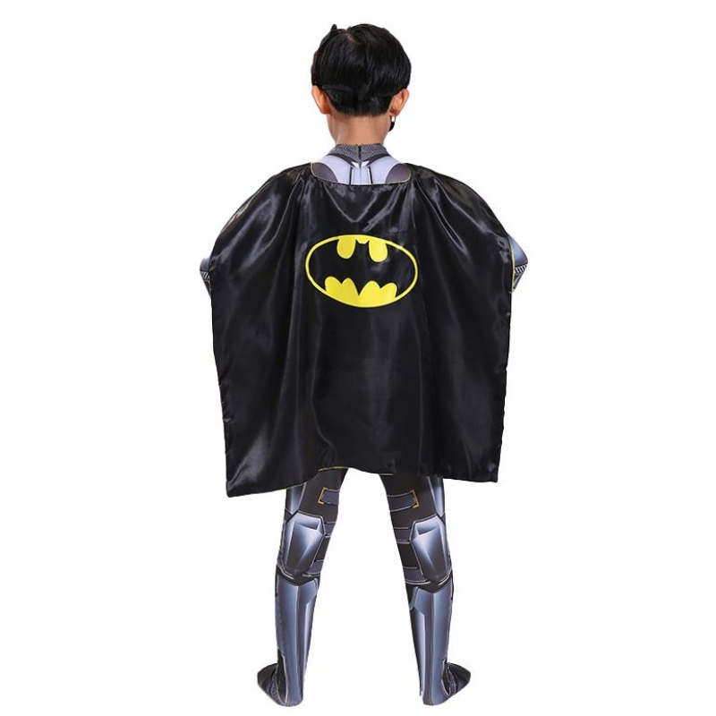 Klassinen tyyli TV&film Kids Male Action Fight Superhero Avenger Halloween Party Man Jumpsuit Anime Comic Bat Cosplay -pukut