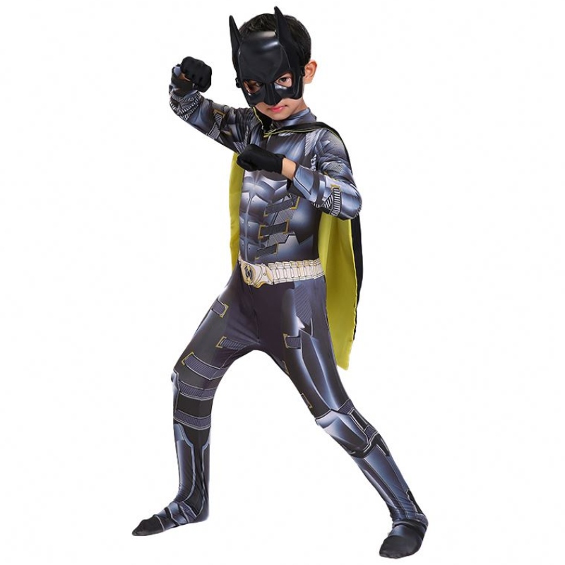 Klassinen tyyli TV&film Kids Male Action Fight Superhero Avenger Halloween Party Man Jumpsuit Anime Comic Bat Cosplay -pukut