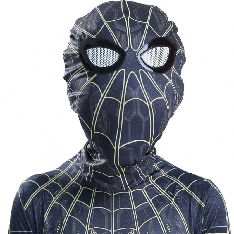 Tehdas plus koko jumpsuit Halloween cosplay sarjaa Black Spider Man -elokuvien pukujen uutuus&erikoiskäyttöinen puku