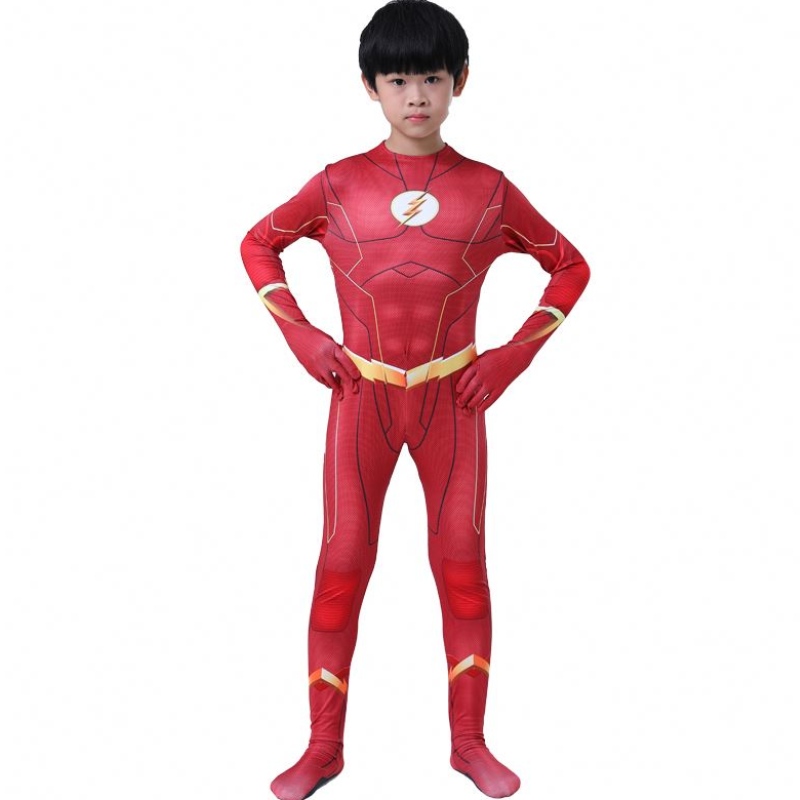Viileät aikuiset Kids Boys Comic Fantasia Superhero Halloween -karnevaalijuhlat Cosplay the Flash Man Lasten pukupuku