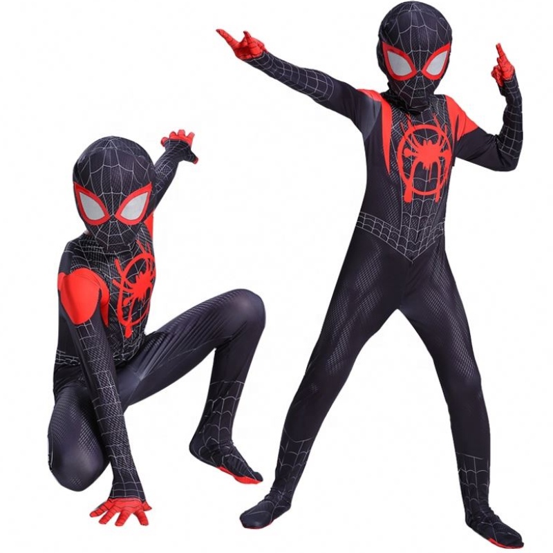 Supersankari Black Zentai -puku Halloween TV&movie Cosplay Black Spider Man -puku lapsille&adults