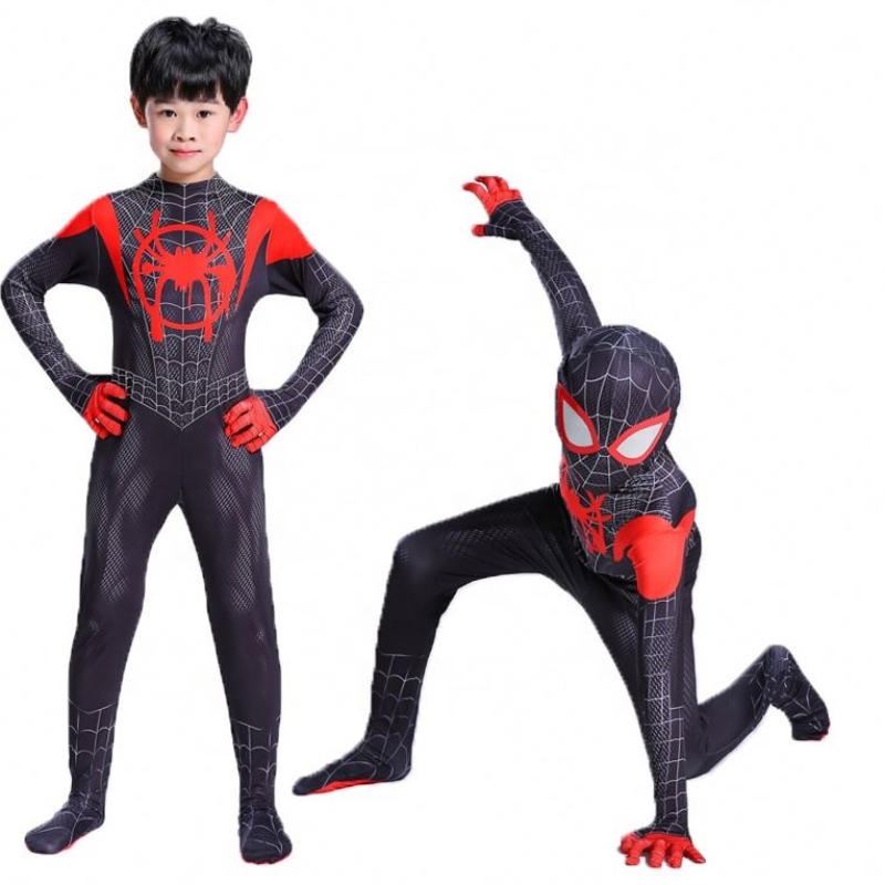 Supersankari Black Zentai -puku Halloween TV&movie Cosplay Black Spider Man -puku lapsille&adults