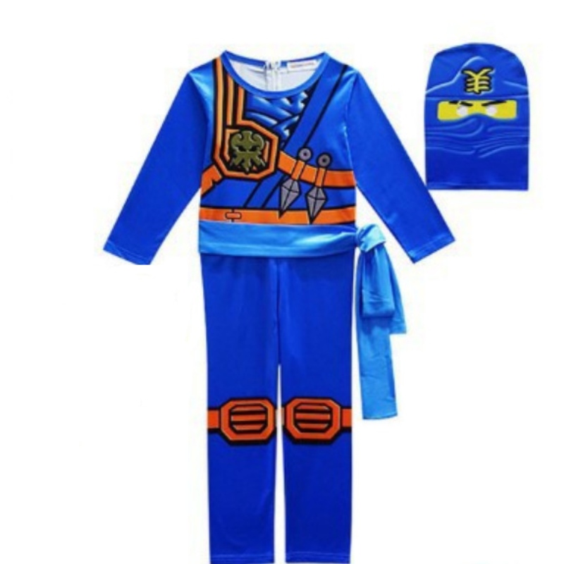 Kuuma myynti Halloween Lasten fancy Party Dress Up Ninja Go -puku lapsille Ninja Cosplay Jumpsuits Mask Set
