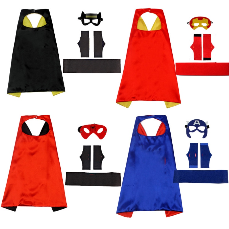 Lelujen poikien supersankari Capes Boy Gifts Boys Sarjakuva pukeutuu puvut 3-10-vuotiaille lapsille