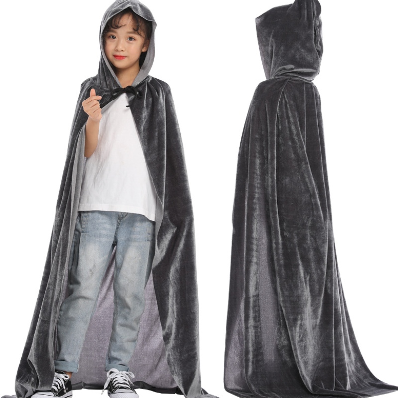 Tukkumyynti kuuma myydä huputettu viitta pitkät samettinen vampyyri Halloween -puku Kapiksi miehille janaisille