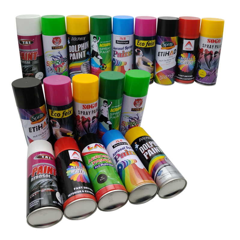 OEM 200ml 300ml 400ml 450ml halpaa ruiskumaalaa graffiti -ruiskumaali kromi -ruiskumaali