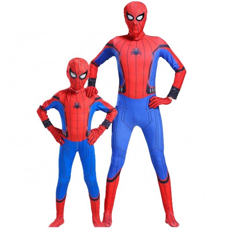 TV-elokuvapeli Bodysuit Parent-Children Paralles Universe Black Spider Jumpsuit Adult Anime Cosplay Spiderman Halloween -puku