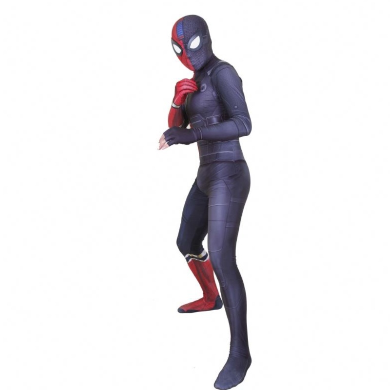 Spandex scealth Seamad Superhero Amazing Spider Man Jumpsuit Halloween Cosplay Set Spider Man -puku miehille&kids
