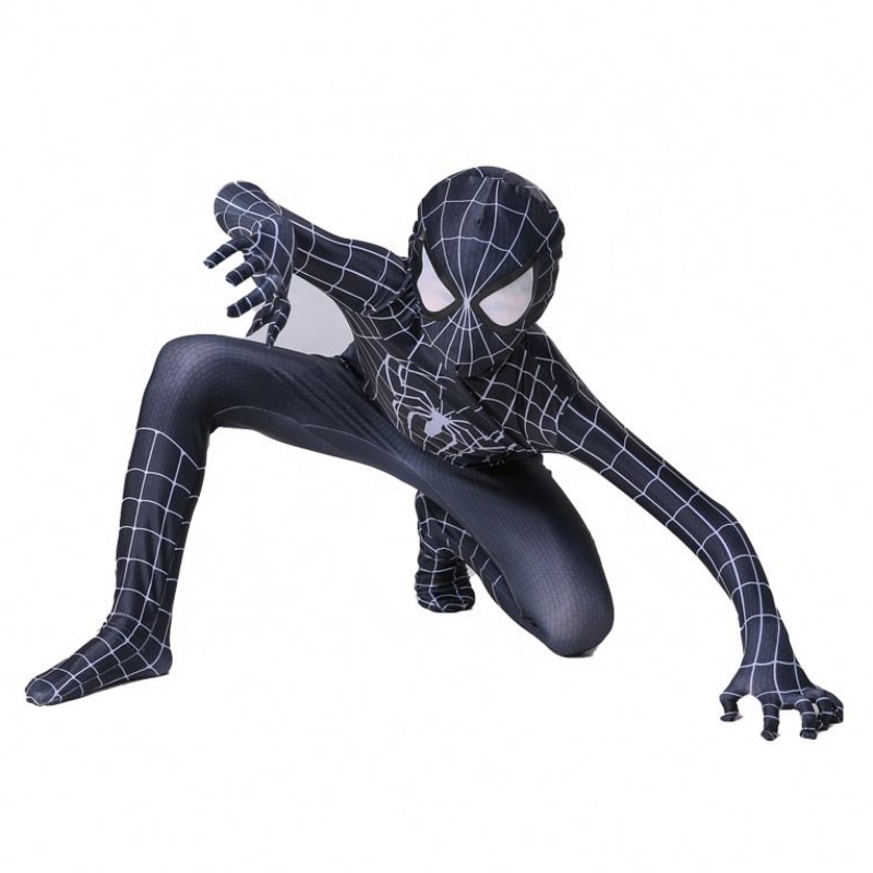Zip Up Shadow Spider Zentai puku Halloween Cos for Kids&adults Game&film Traje Spider Man -puku