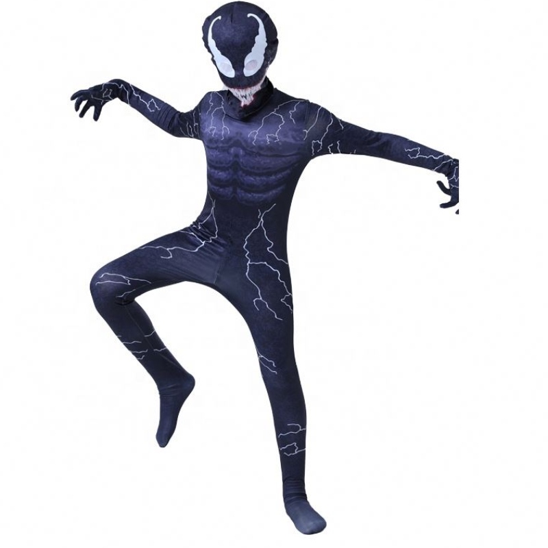Mukautetut karnevaalit cosplay fancy supersankarin jumpsuit -myrkkypuvut, joissa on lihas pojille