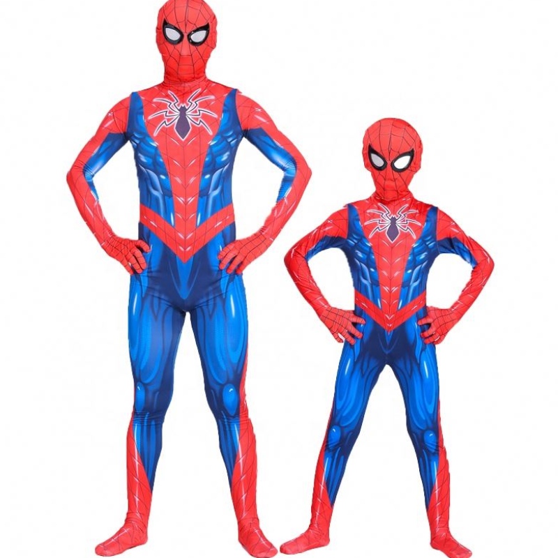 3D -tulostettu polyesterihousut lapsille Halloween Party Cosplay Spiderman -pukunaamiolla