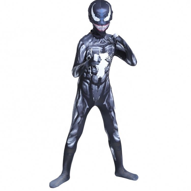 Musta lihaksen body -aikuisten pojat supersankari toimintahahmo hyppypuku Spiderman Halloween Cosplay Scorpion Venom myytävänä puvut