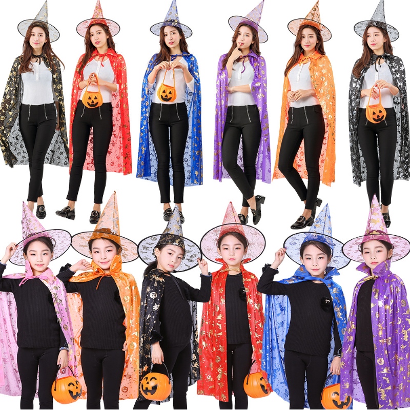Tukkumyynti kuuma myydä lasten cosplay kurpitsan pisteennoita viitta Halloween Cape Paternity puku Cape