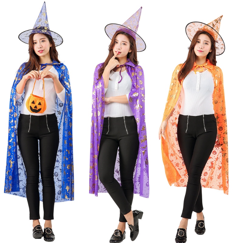 Tukkumyynti kuuma myydä lasten cosplay kurpitsan pisteennoita viitta Halloween Cape Paternity puku Cape