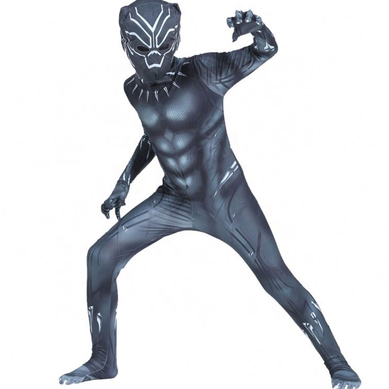 Kuuma Marvel Africa Halloween Wakanda Forever Zentai -puku lapsille&adults Fantastic Black Panther Four -puku