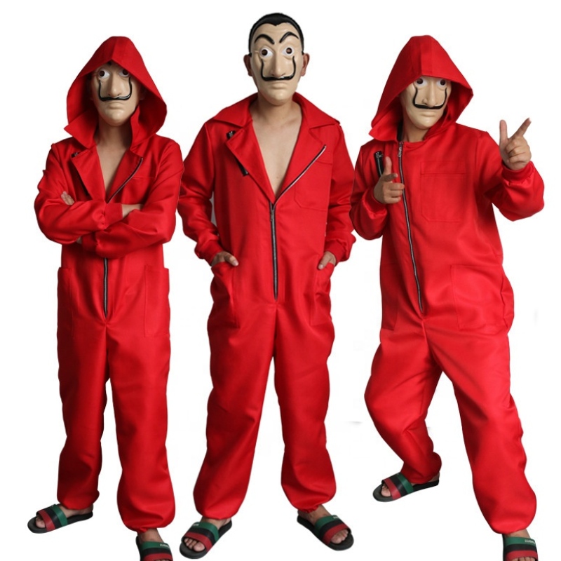Salvador dali -elokuvan puku raha heist paperin talo la casa de papel cosplay halloween -juhlapukuja