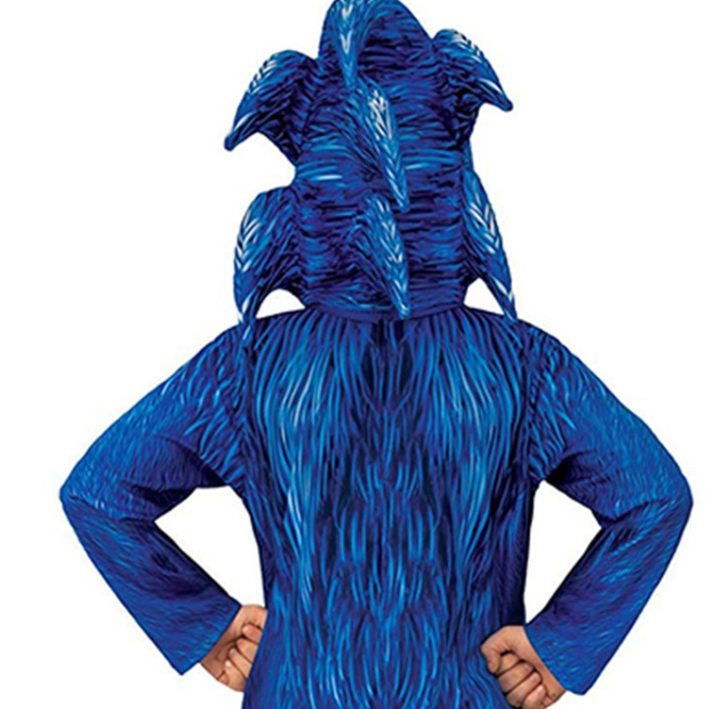 Halloween Party Game Cosplay Lapset Blue Sonic Jumpsuit Cartoon Sonic the Hedgehog -asu