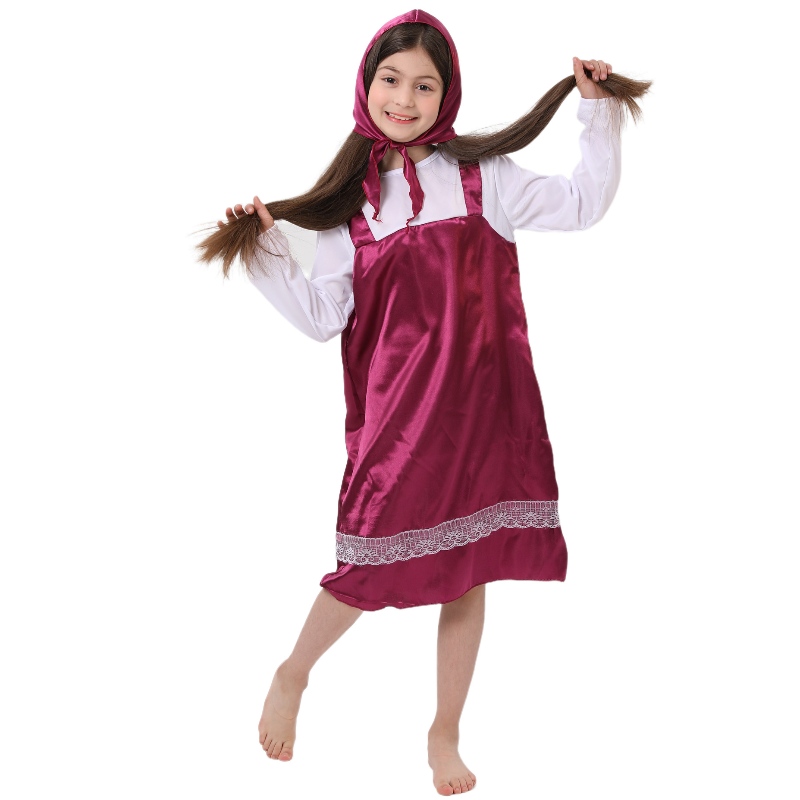 Lapset Fancy satuhahmo cosplay masa -puku punainen ratsastuspukut