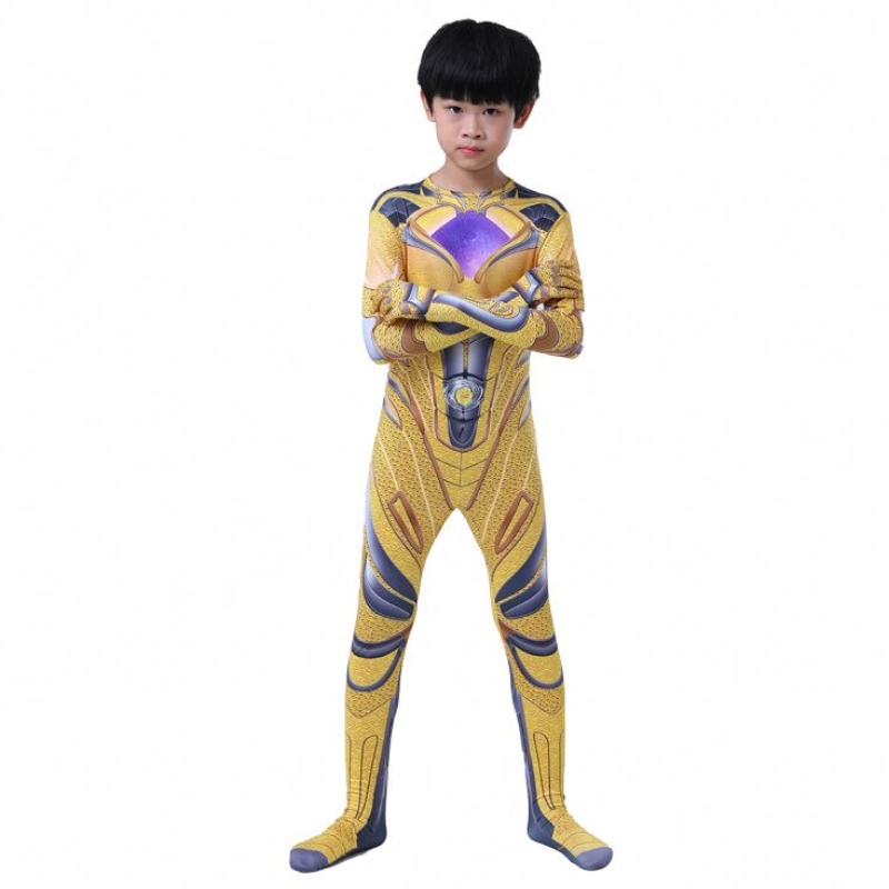 Useita värillisiä 3D -painetut Halloween Party Cartoon Anime Superhero Cosplay Power Ranger -puku -puku lapsille