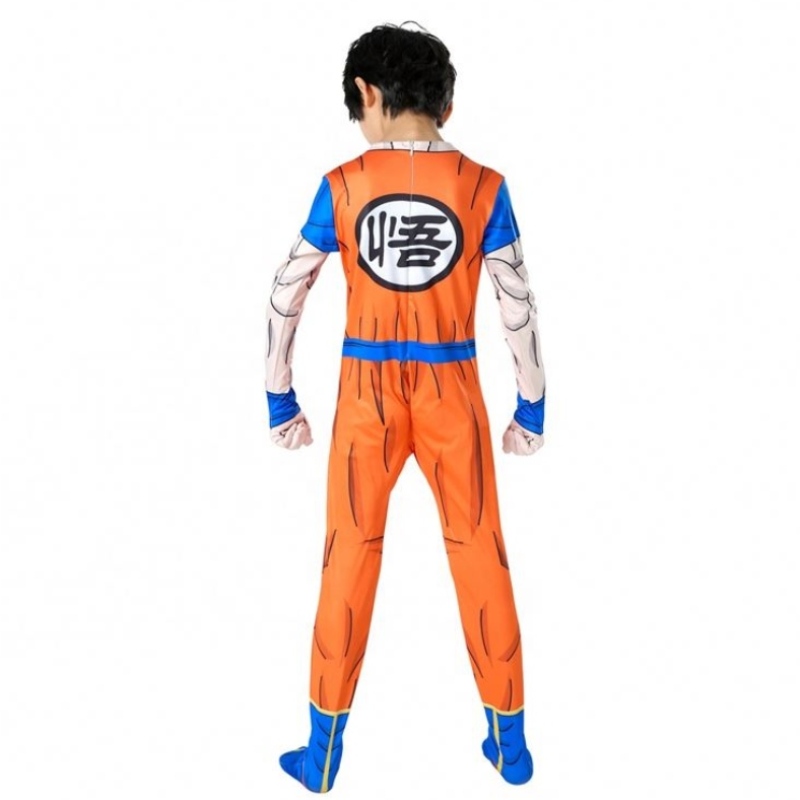 Kiinan tehdas kuuma myynti Japanilainen sarjakuva lohikäärme pallot Monkey King Action Fight Halloween Cosplay Anime -hahmo poika Goku -pukut