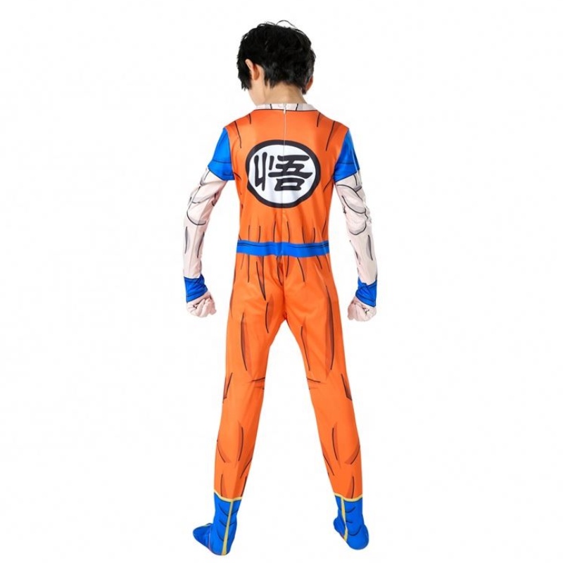 Kiinan tehdas kuuma myynti Japanilainen sarjakuva lohikäärme pallot Monkey King Action Fight Halloween Cosplay Anime -hahmo poika Goku -pukut