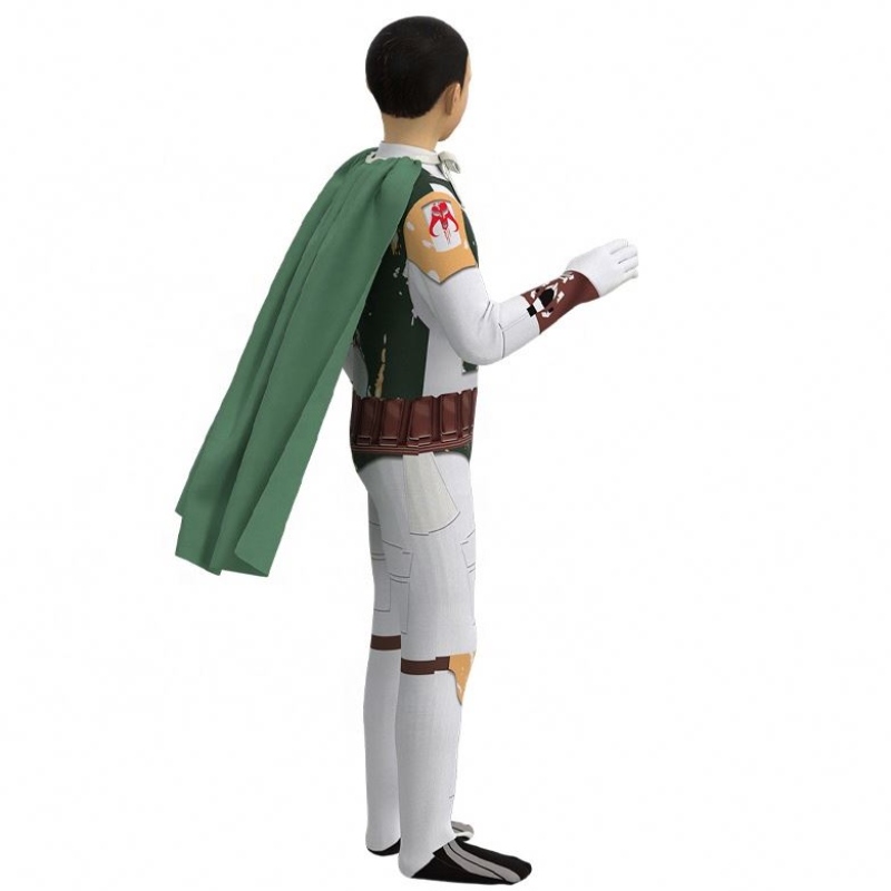 Uusi tyyli Cool Wars Jumpsuit lapsille kypärällä&Cloak Mandalorian Halloween -puku pojille