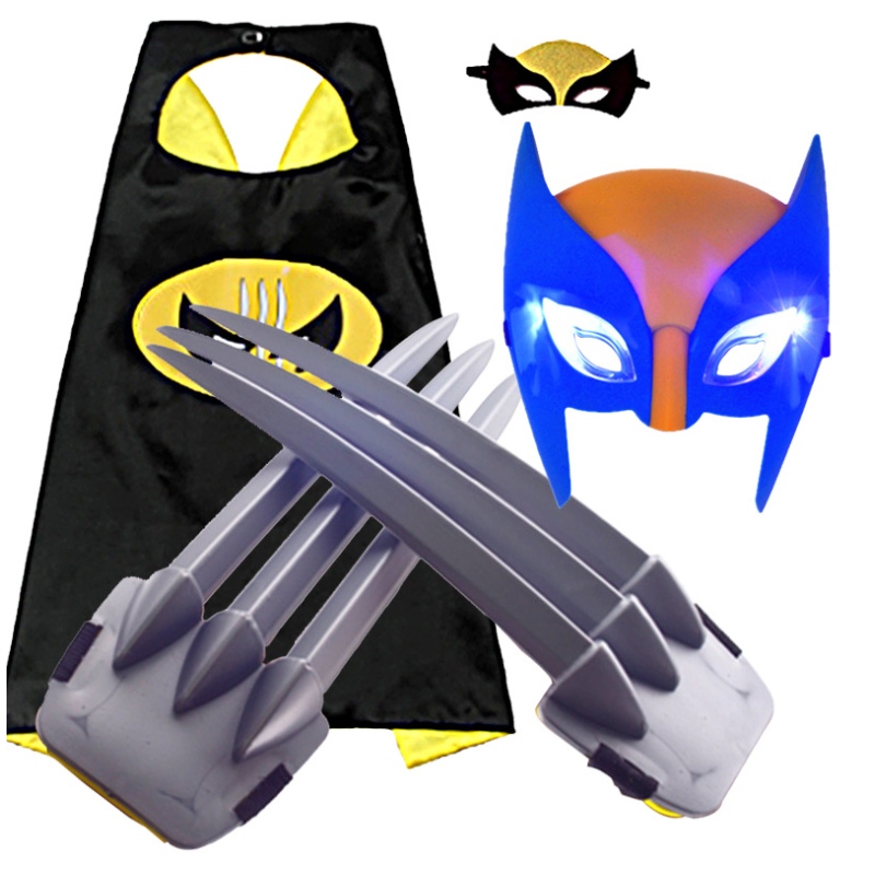 Wolverine Plastic Claw -kappale Cloak Ase Halloween Cosplay Party Lelut