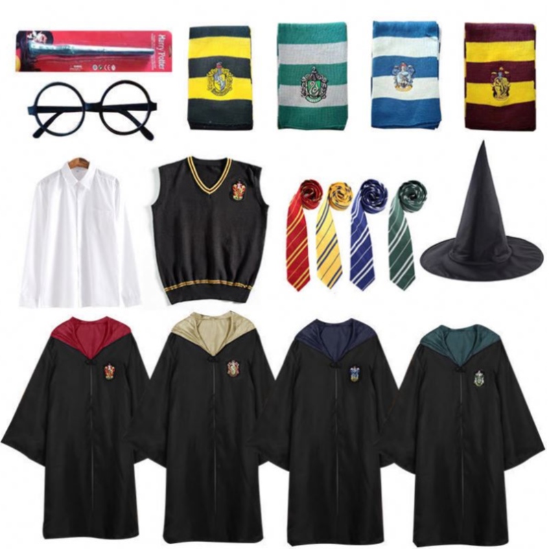 Uusi saapuminen Harry cosplay -puku Kulmas ja aikuinen Potter Robe Halloween -juhlapukuille