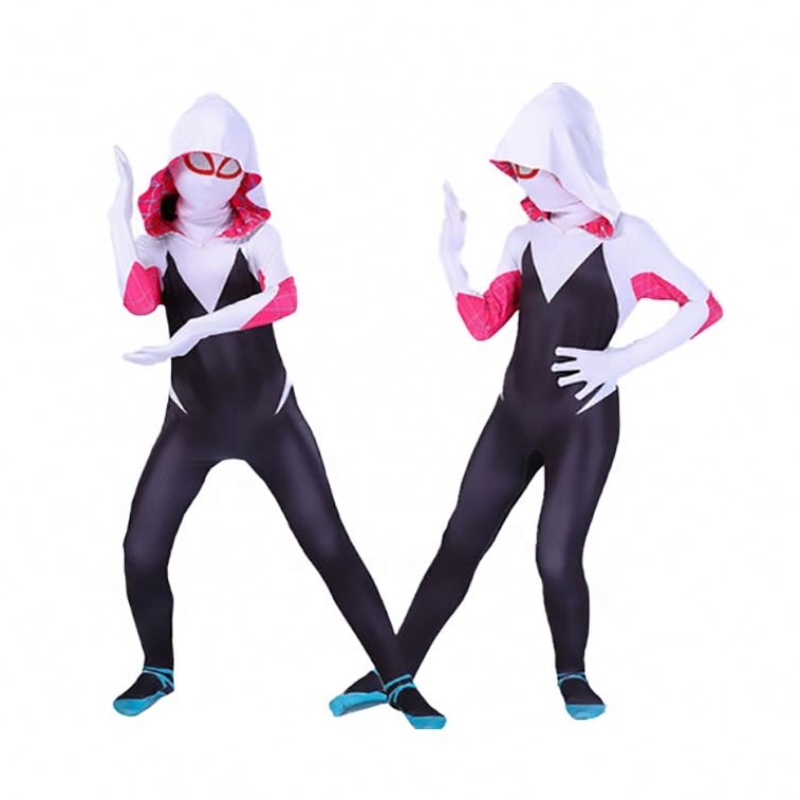 Loma Halloween -juhlat Tukkumyynti Naisten tyttöjen lapset Gwen Spider Man Rinnakkaiset universaaliset vaatteet sukkahousut cosplay -puvut maskin kanssa