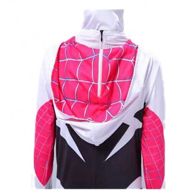 Kuuma myynti Halloween cosplay rinnakkais sukkahousutnaisille Gwen Spider -pukut päähineillä lapsille