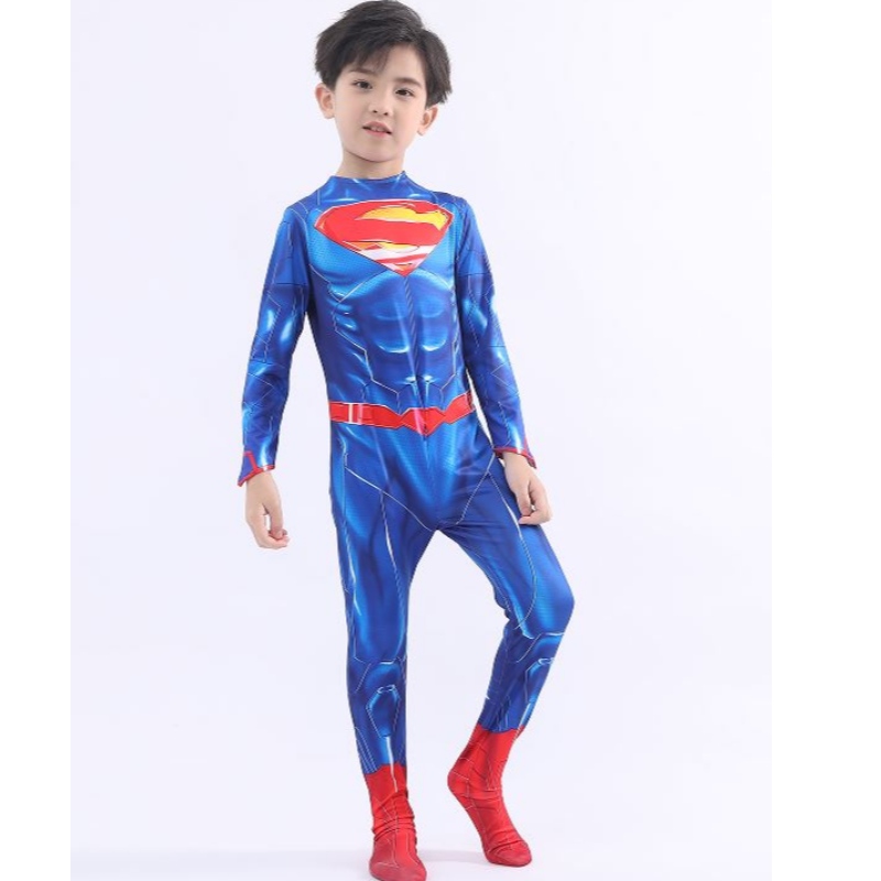 Kiinalainen tehdas vanhempien lasten rinnakkainen TV&movie Super Hero Cosplay -puku Halloween vaatteet puku de Super Man with cape