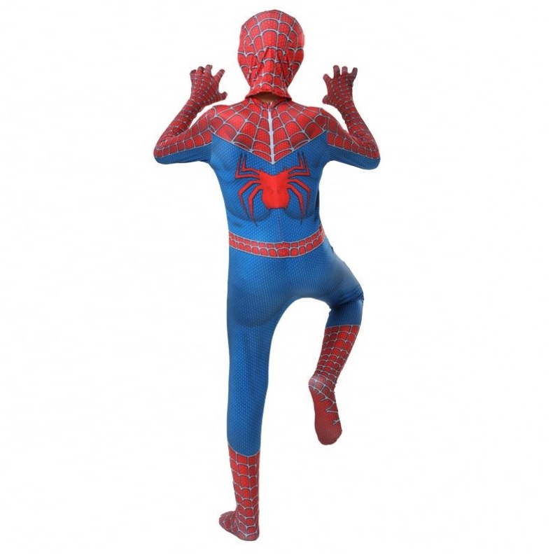 Valmistettu Kiinassa tehdasklassinen suosittu sininen&red Avenger puku TV&Movie Superhero Jumpsuits Anime Halloween Vaatteet Hämähäkkimies