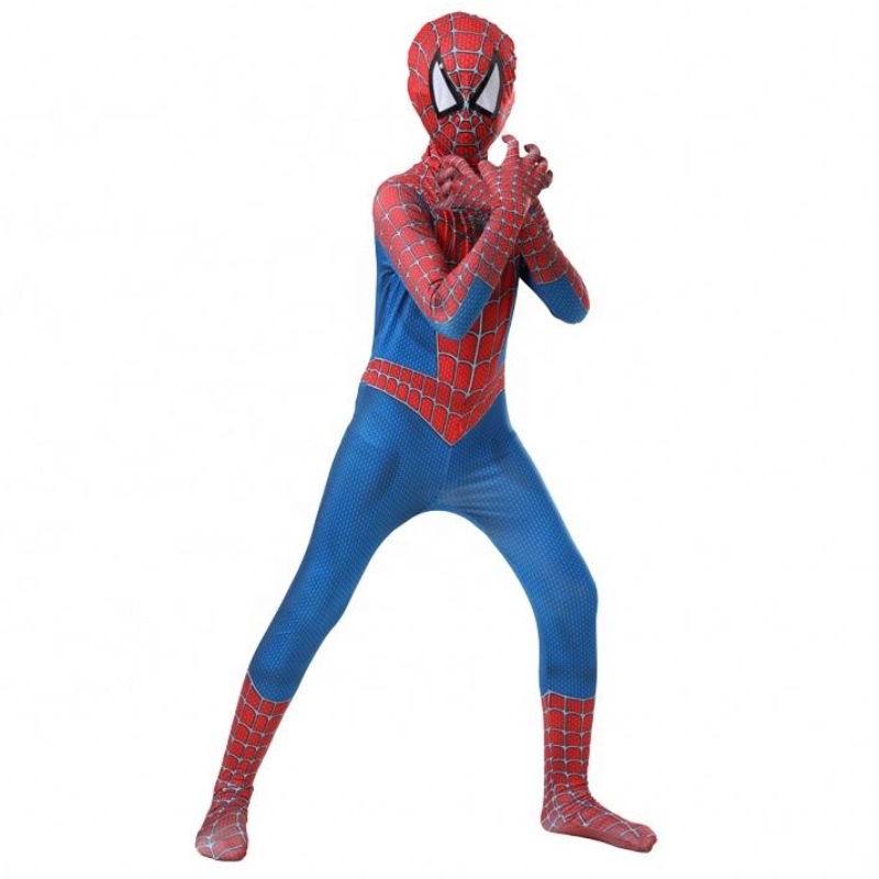 Valmistettu Kiinassa tehdasklassinen suosittu sininen&red Avenger puku TV&Movie Superhero Jumpsuits Anime Halloween Vaatteet Hämähäkkimies