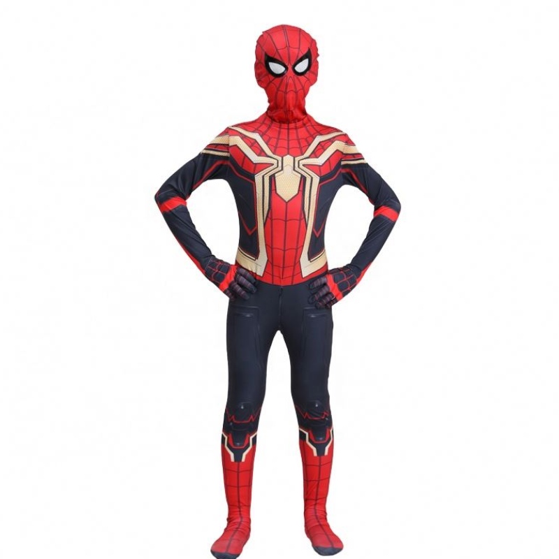 Erityinen hieno musta&gold Spiderman Halloween PUT KIDEN LAPSET TV&FILM Supersankari Rooleplay Factory Direct Spiderman Puku
