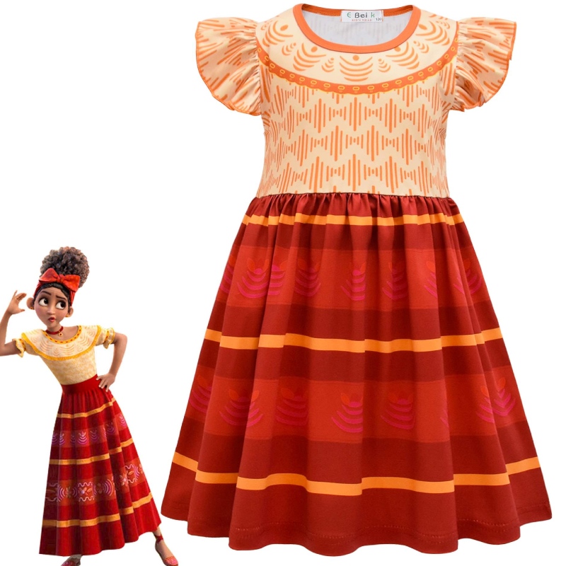 Uusi viehätys Mirabell Madrid Animation -puku tyttöjen prinsessa -mekko Halloween Carnival Cosplay -puku Luisa Madrigal cosplay