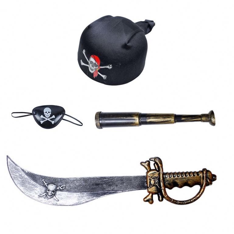 Halloween Kids Deluxe -pukuasetuspoikien lasten merirosvopuku lisävarusteilla HCBC-016