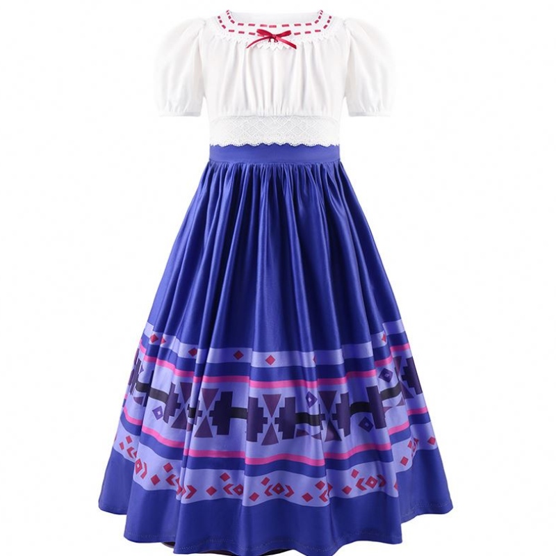 Baige lapset Fancy Girls LUISA -elokuvien pukujen prinsessa mekko Halloween cosplay -karnevaalipuku lapsilla Encanto -mekko