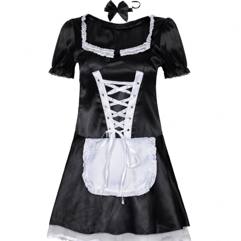 Makea lolita -mekko ranskalainen piika -asut tarjoilija pukunaiset seksikäs esiliina mekko cosplay -juhlat tytöille