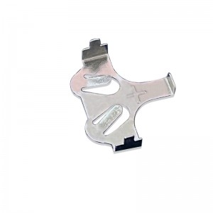 Button Cell CR2032 Akun pidike tarkkuusnikkelipinnoitetun akun leimaus Stabiili 3 V 0,25 mm